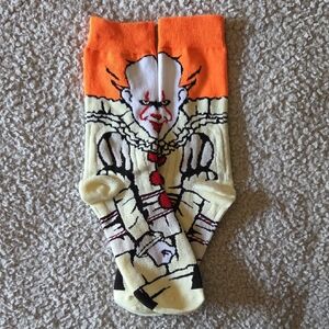 NWOT Pennywise "IT" Halloween Spooky Clown Patterned Crew Socks